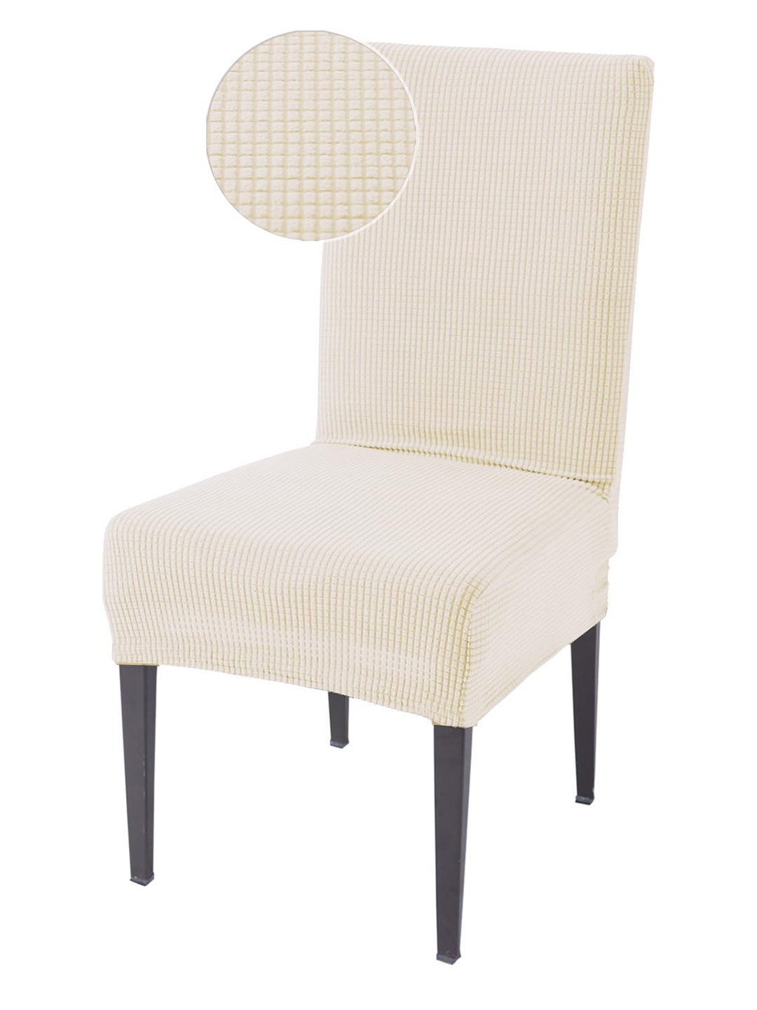 

HOKIPO Cream Jacquard Chair Cover