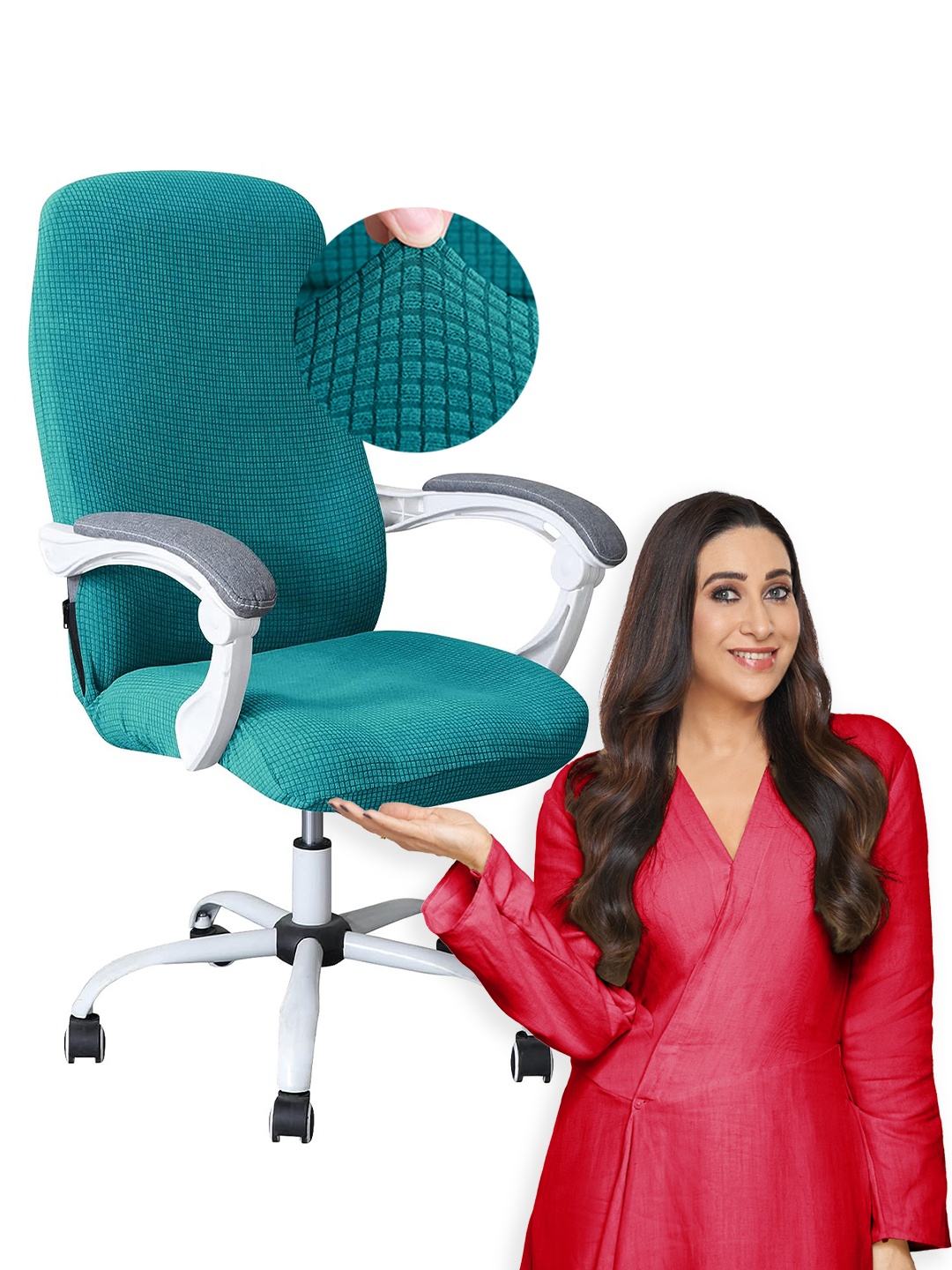 

HOKIPO Teal Green Water Resistant Stretchable Chair Cover