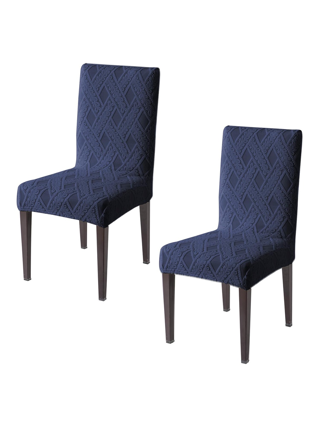 

HOKIPO 2 Piece Jacquard 190 GSM Chair Cover, Blue