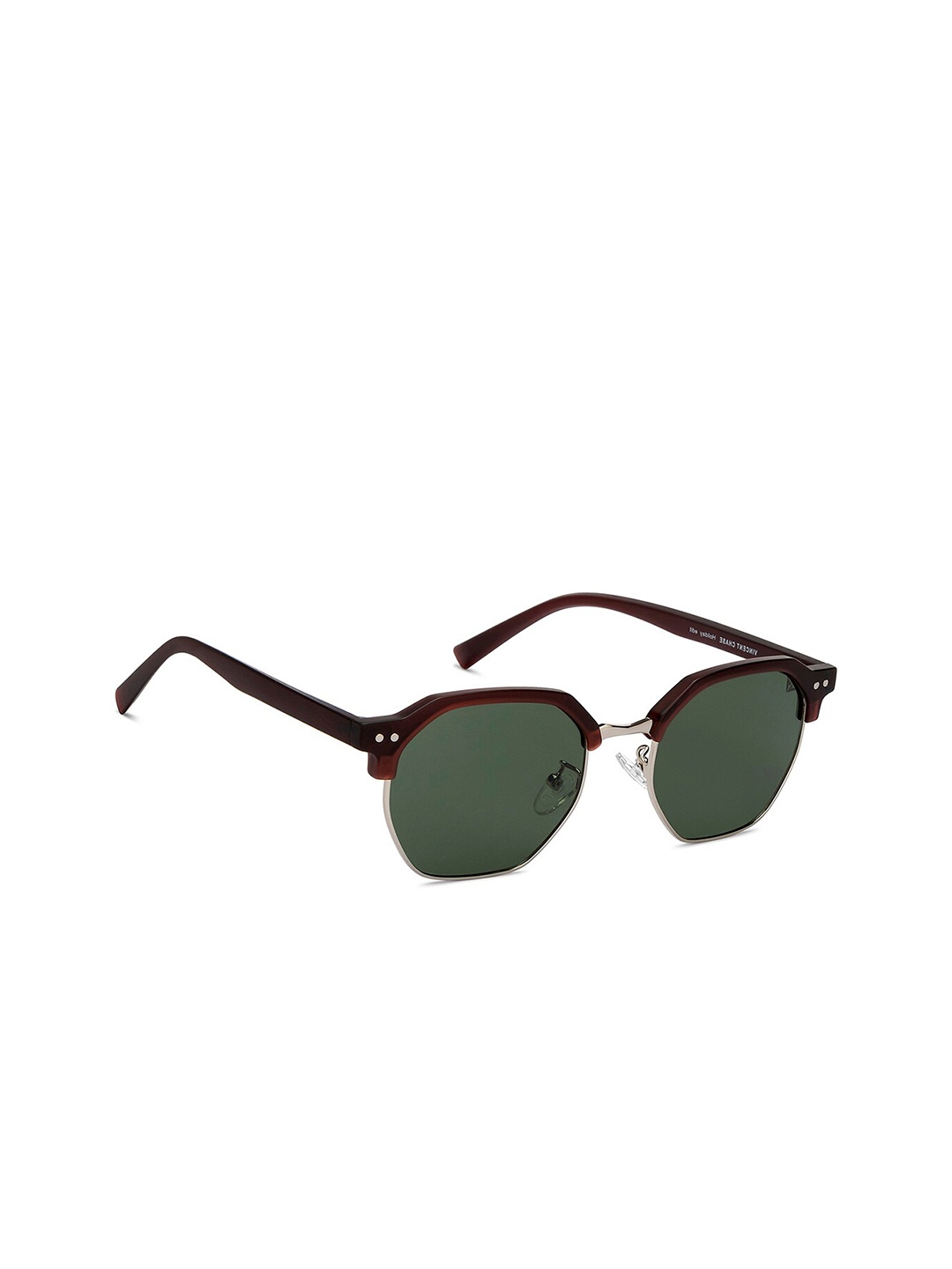 

Vincent Chase by Lenskart Unisex Browline Sunglasses with Polarised and UV Protected Lens 212310, Green