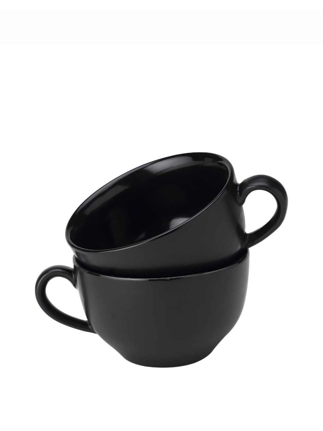 

BODHI HOUSE Black 2 Pieces Solid Ceramic Matte Mugs 350 ML Each