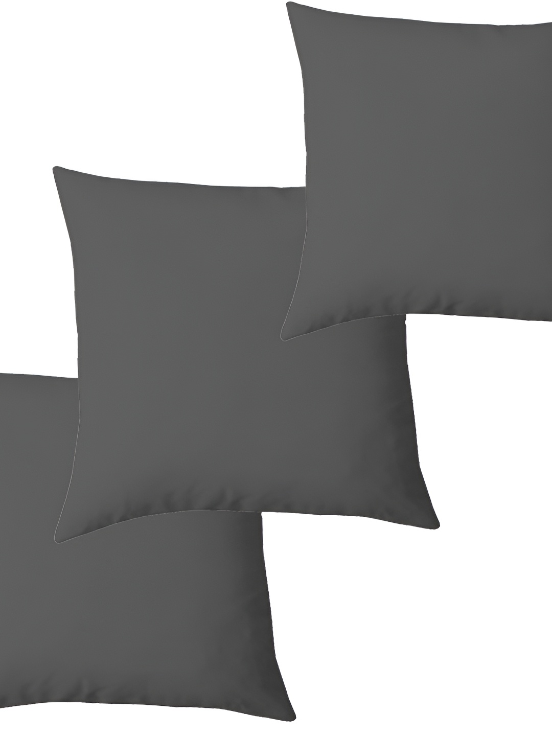 

LINENOVATION Grey 3 Pieces Square Microfibre Filled Cushions