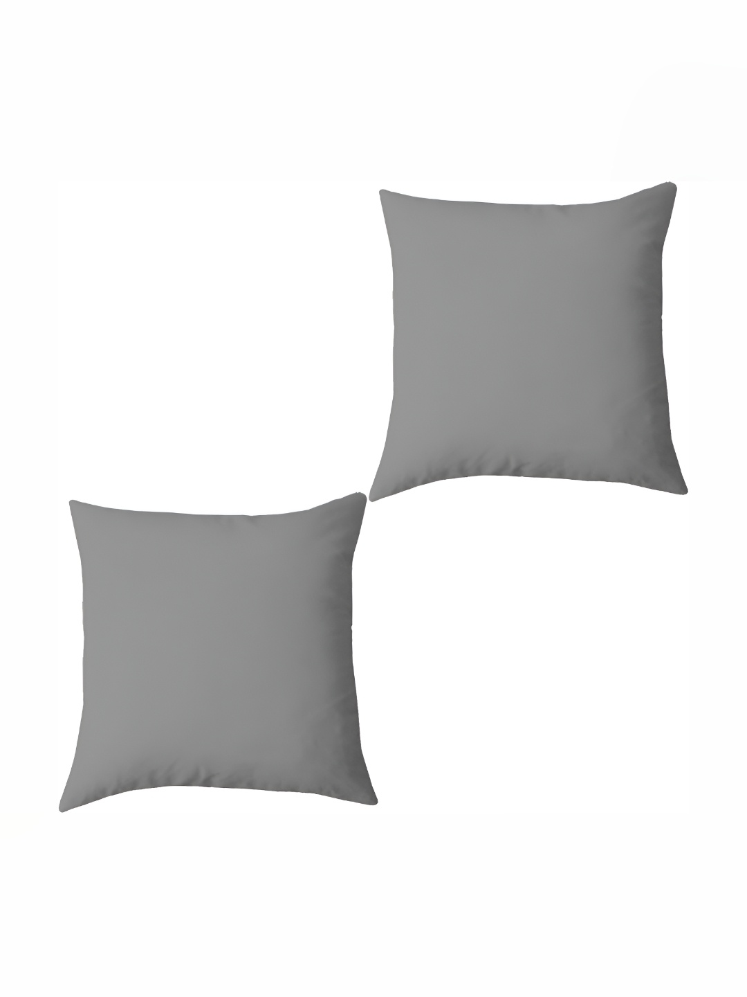 

LINENOVATION Grey 2 Pieces Square Microfibre Filled Cushions