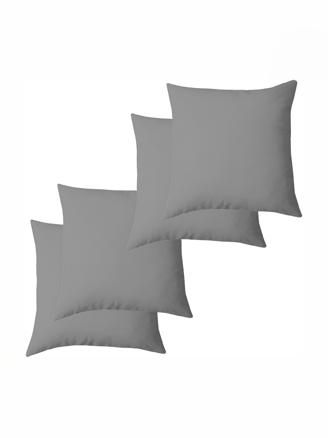 

LINENOVATION Grey 4 Pieces Square Microfibre Filled Cushions