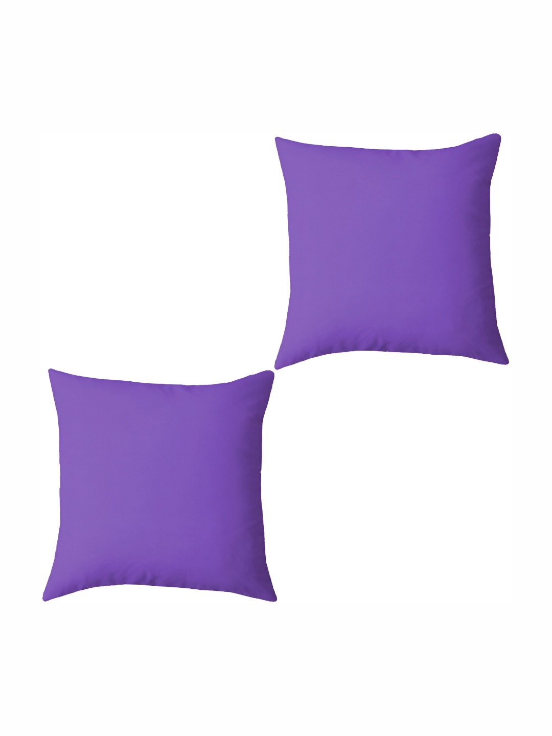 

LINENOVATION Purple 2 Pieces Square Microfibre Filled Cushions