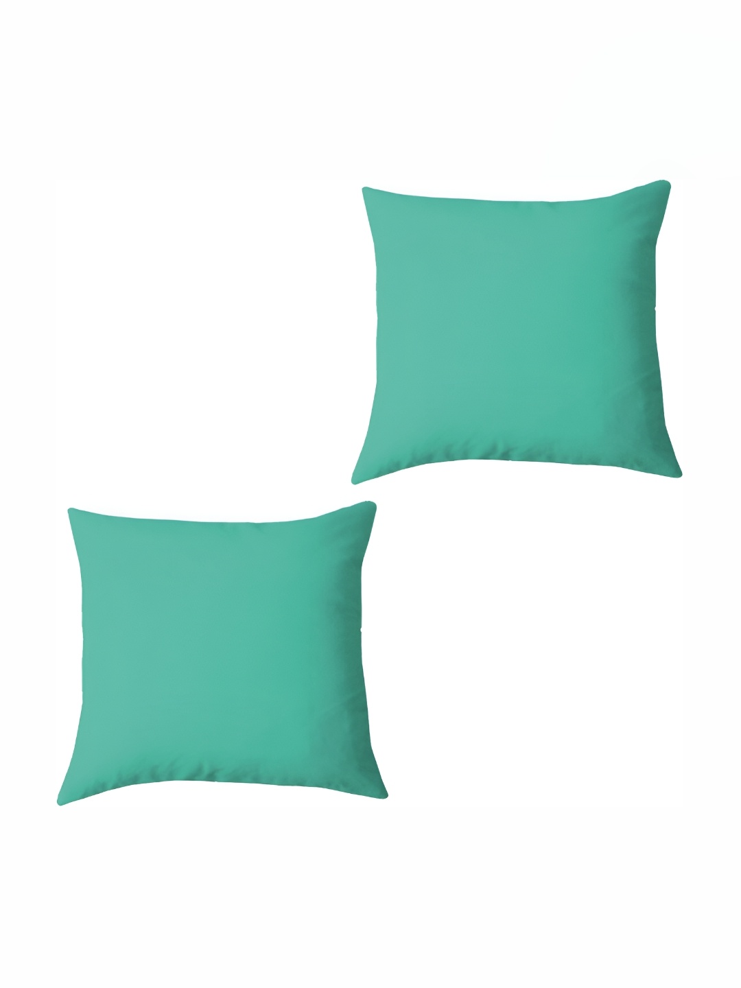 

LINENOVATION Sea Green 2 Pieces Square Microfibre Filled Cushions