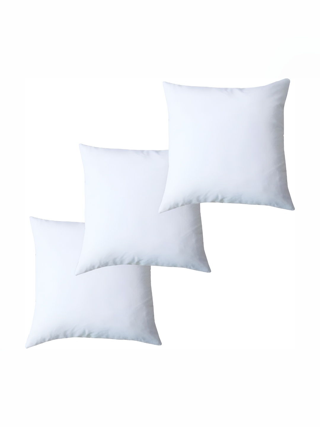 

LINENOVATION White 3 Pieces Square Microfibre Filled Cushions