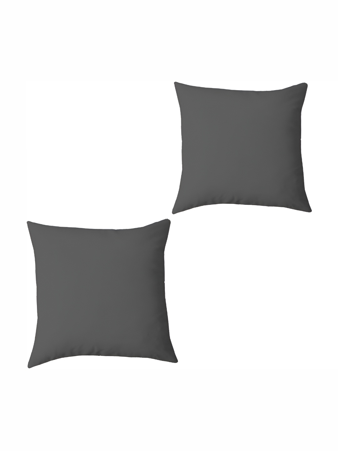

LINENOVATION Grey 2 Pieces Square Microfibre Filled Cushions
