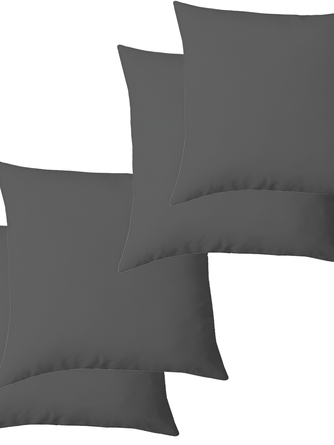 

LINENOVATION Dark Grey 4 Pieces Square Microfibre Filled Cushions
