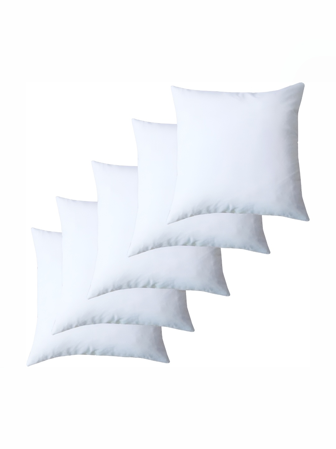 

LINENOVATION White 5 Pieces Square Microfibre Filled Cushions