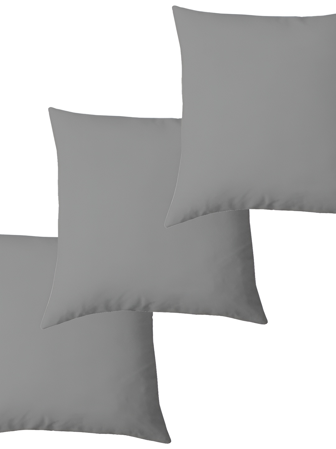 

LINENOVATION Grey 3 Pieces Square Microfibre Filled Cushions