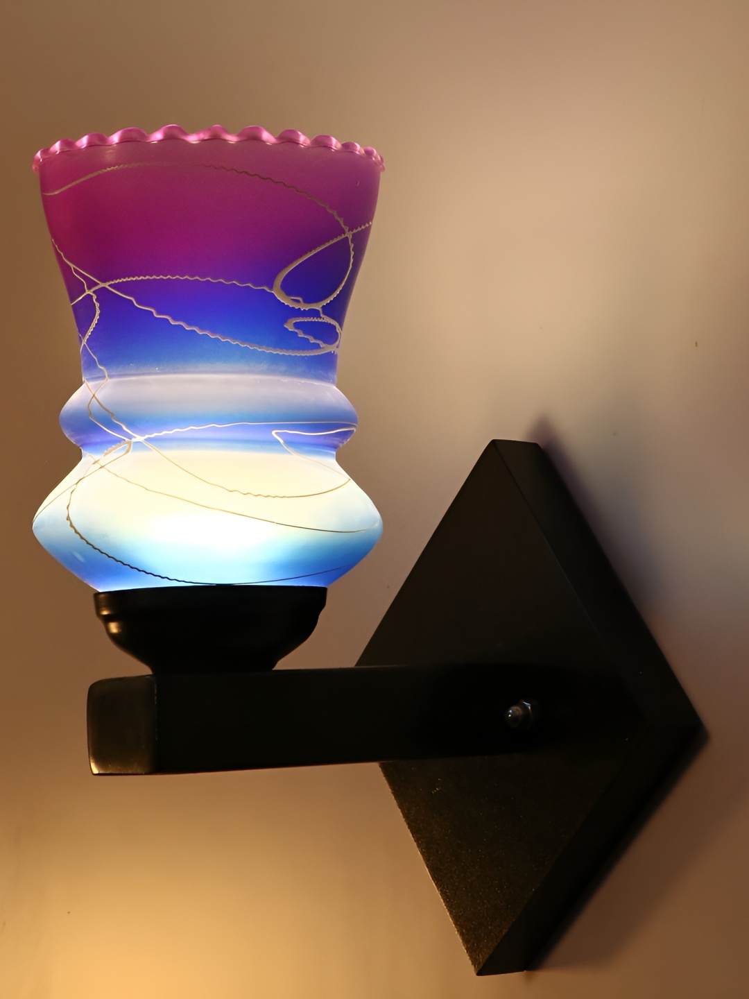 

Afast Purple & Blue Glass Wall Lamp