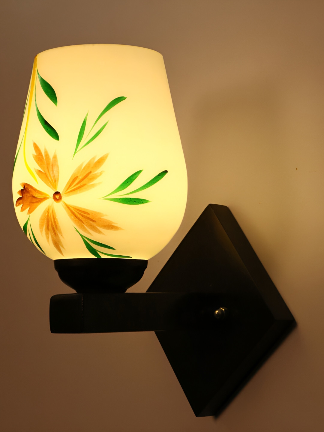 

Afast White Glass Wall Lamp, Multi