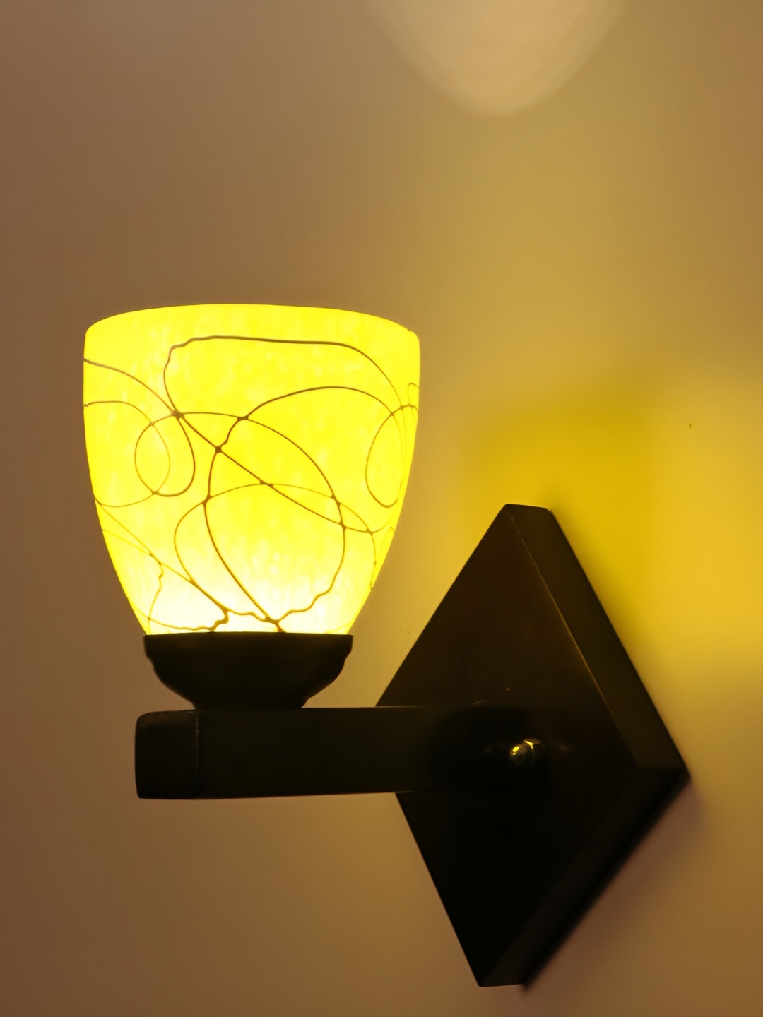 

Afast Yellow Glass Wall Lamp