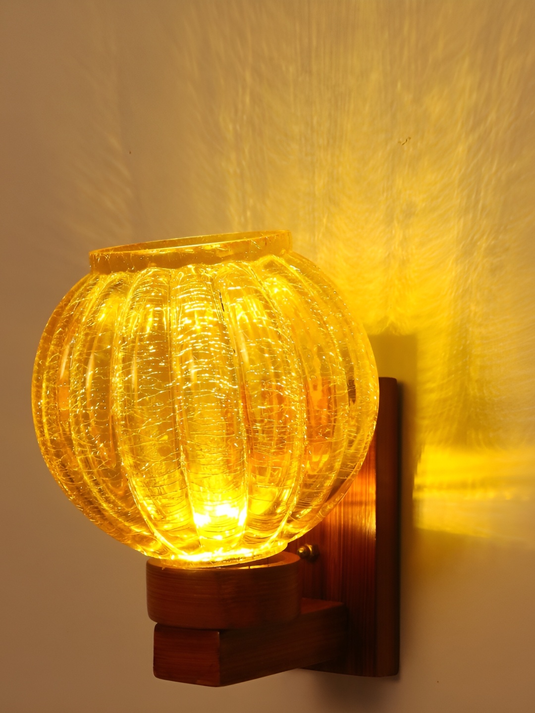 

Afast Yellow Glass Wall Lamp