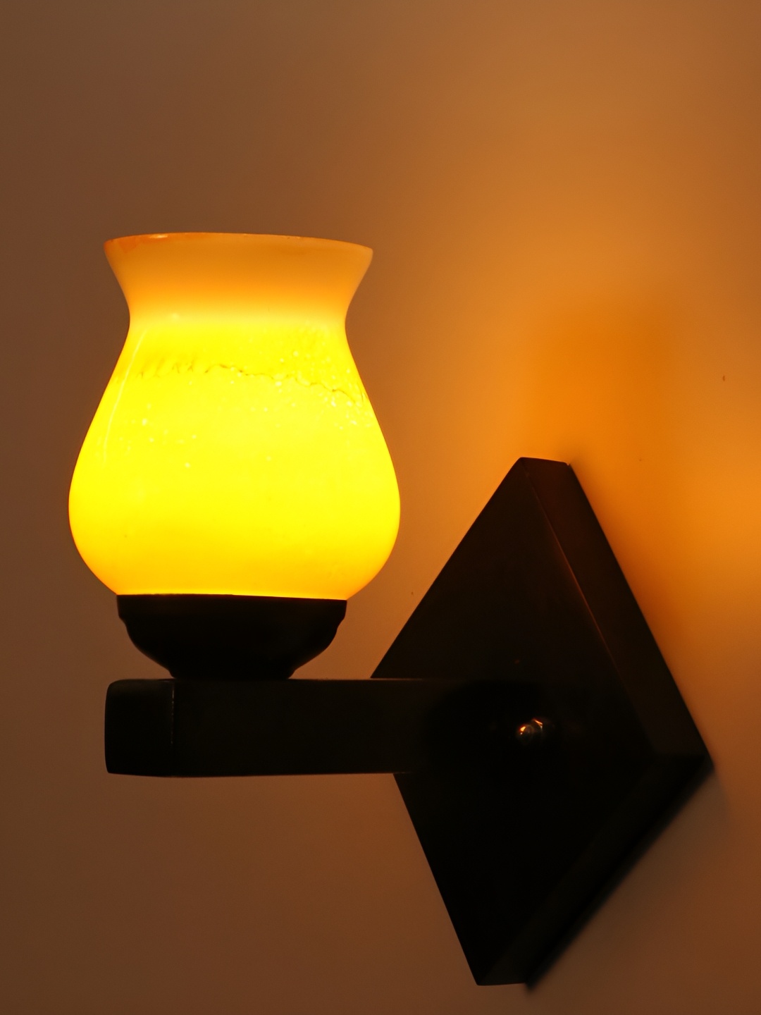 

Afast Orange & White Abstract Shaped Glass Wall Lamp