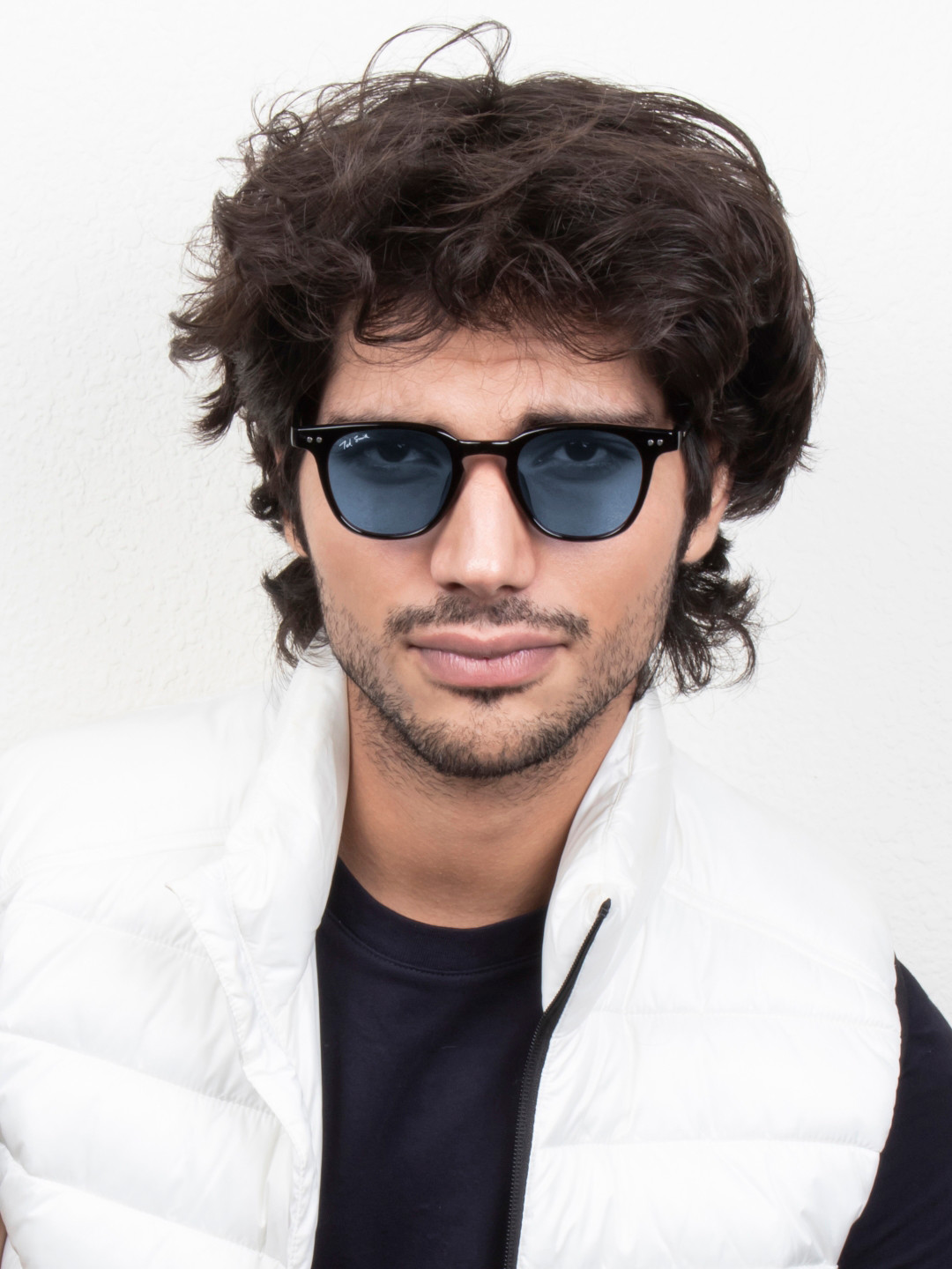 

Ted Smith Unisex Wayfarer Sunglasses With UV Protected Lens TS-OPAL_C2, Blue