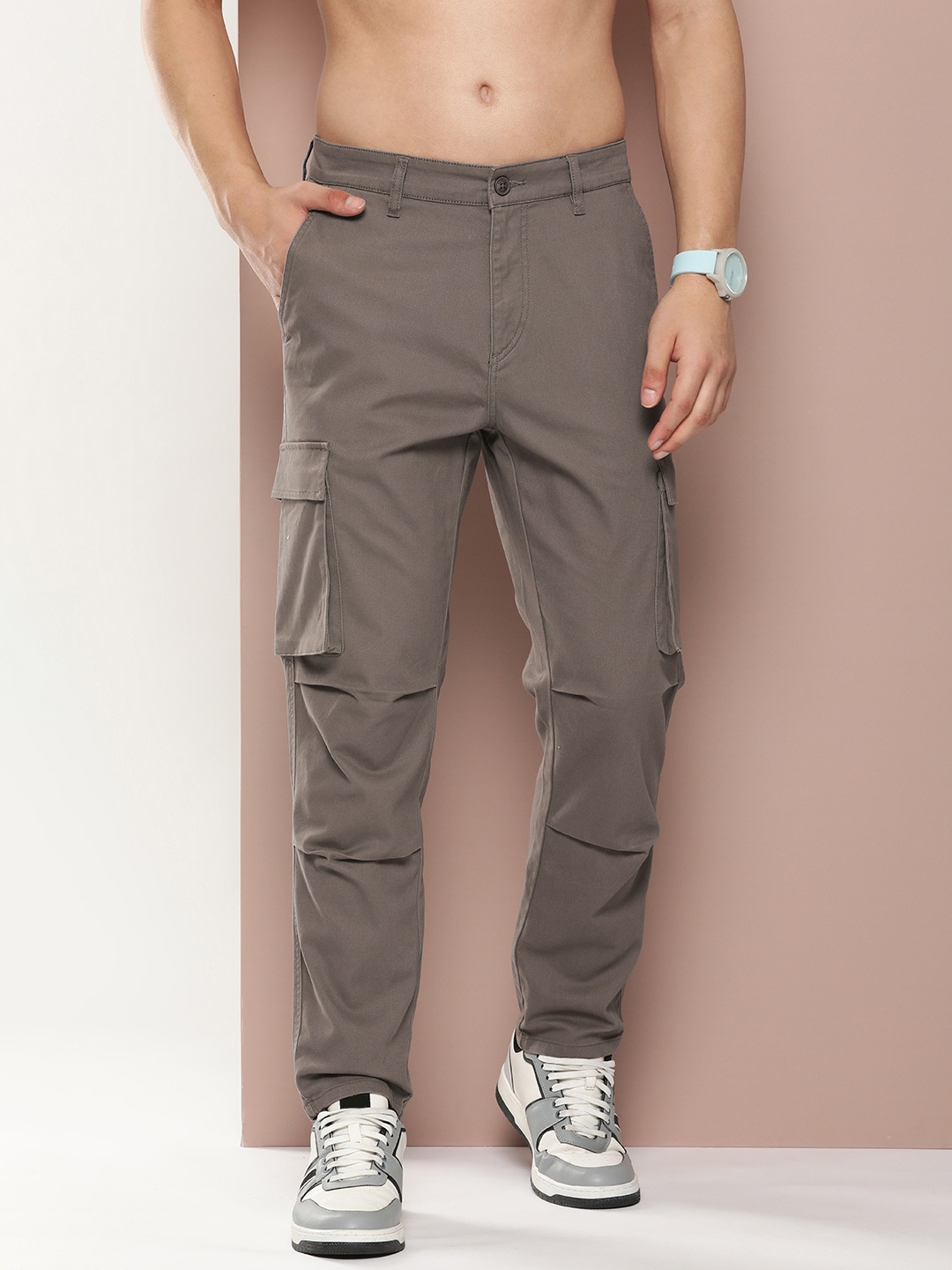 

Harvard Men Slim Fit Cargos, Grey