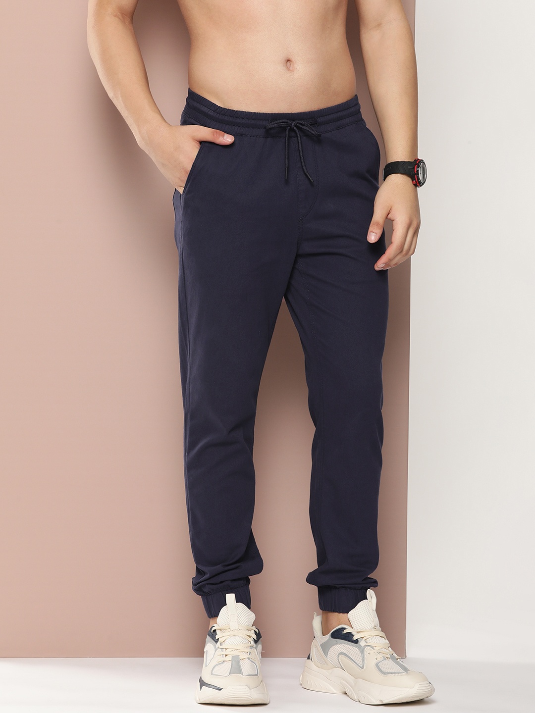 

Harvard Men Slim Fit Joggers, Navy blue