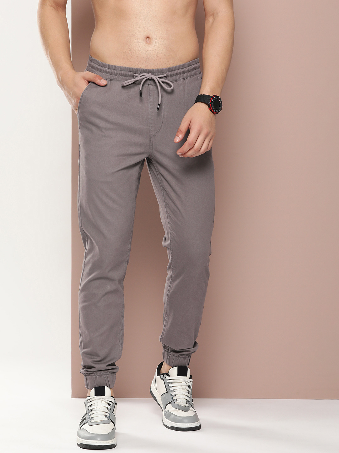 

Harvard Men Slim Fit Joggers, Grey