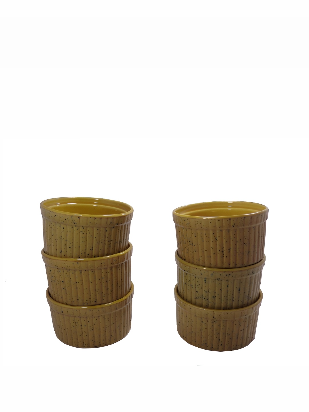 

caffeine Brown 6 Pieces Ceramic Microwave Safe Ramekins Bowl