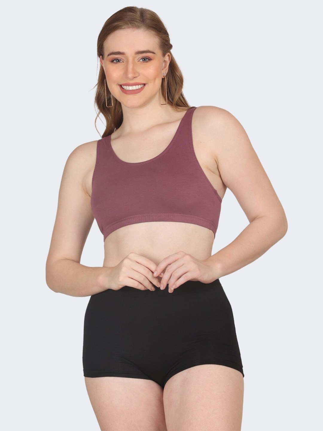 

POOJA RAGENEE Full Coverage Skin Breathable Workout Bra with All Day Comfort, Pink