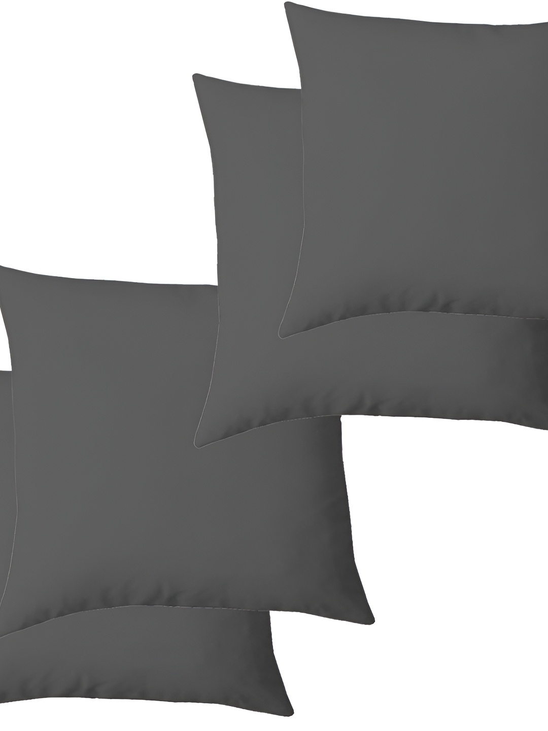 

LINENOVATION Dark Grey 4 Pieces Square Microfibre Filled Cushions