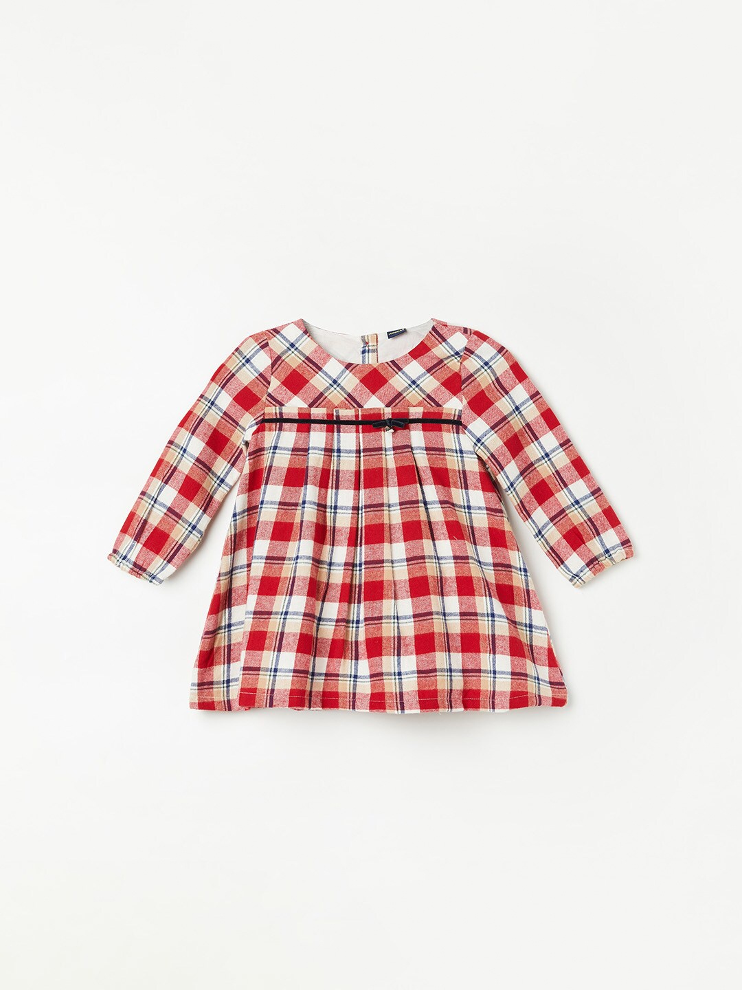 

Juniors by Lifestyle Girls Checked Pure Cotton A-Line Dress, Red
