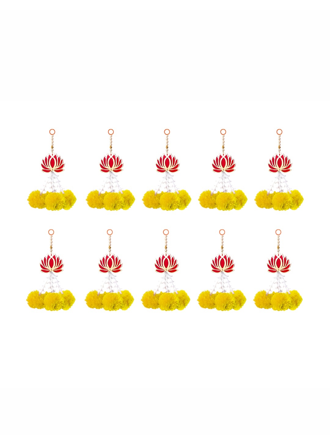 

iHandikart Yellow 10 Pieces Hanging Artificial Flower