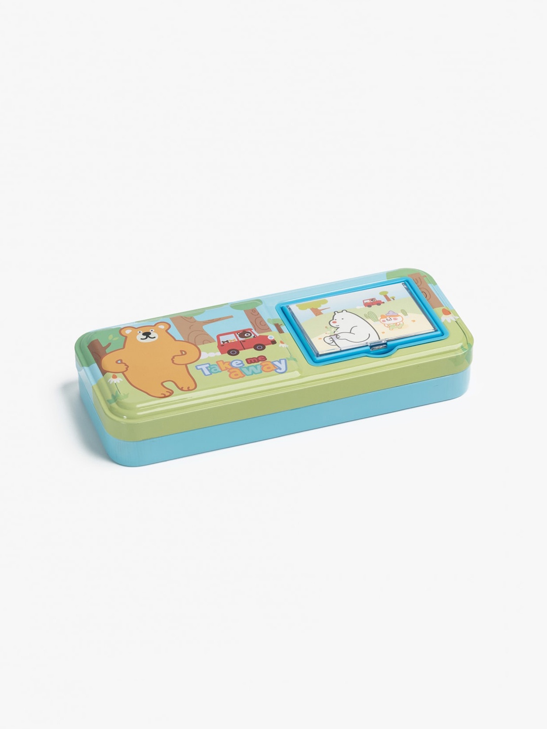 

QIPS Kids Printed Pencil Box, Green
