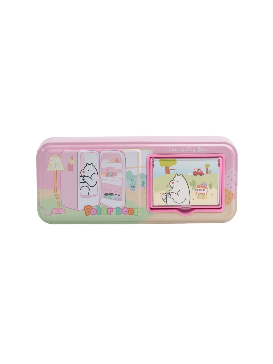 

QIPS Kids Printed Pencil Holder Case, Pink