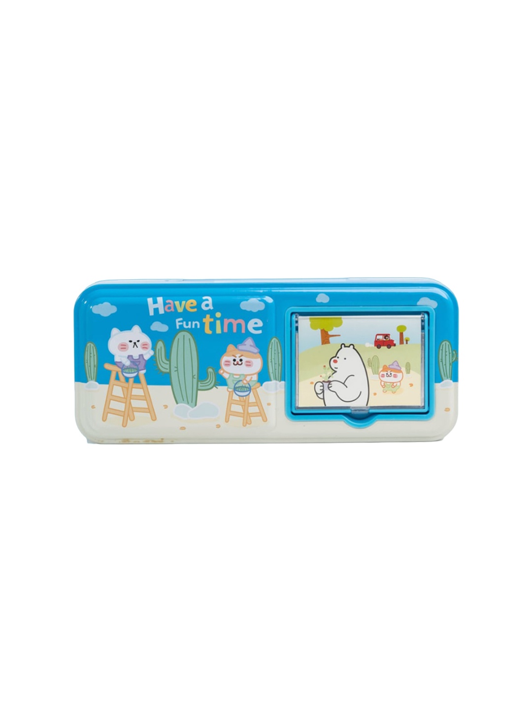 

QIPS Kids Printed High Quality Pencil Case, Blue