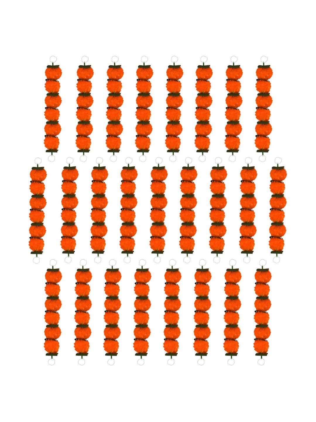

iHandikart Orange 25 Pieces Hanging Marigold Garland Artificial Flower