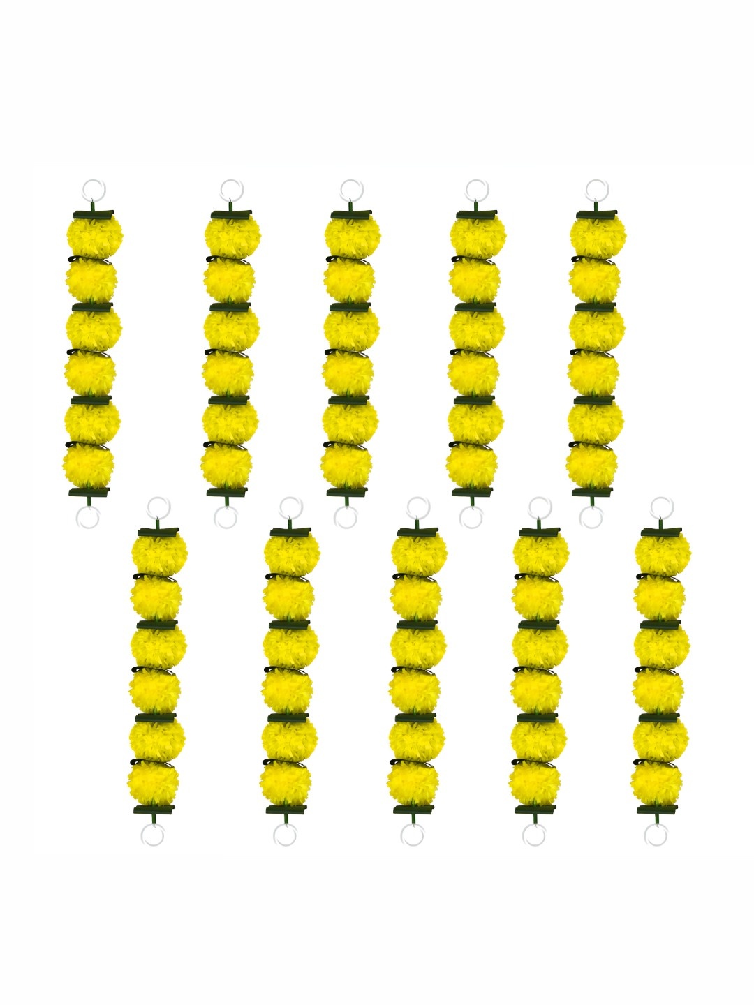 

iHandikart Yellow 10 Pieces Hanging Marigold Artificial Flower