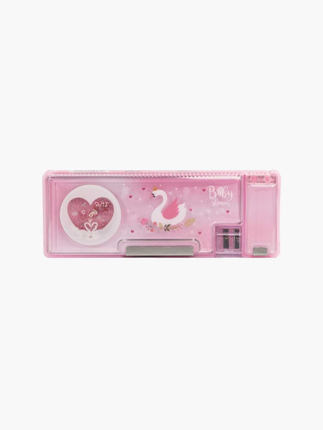 

QIPS Kids Printed Magnetic Pencil Box, Pink