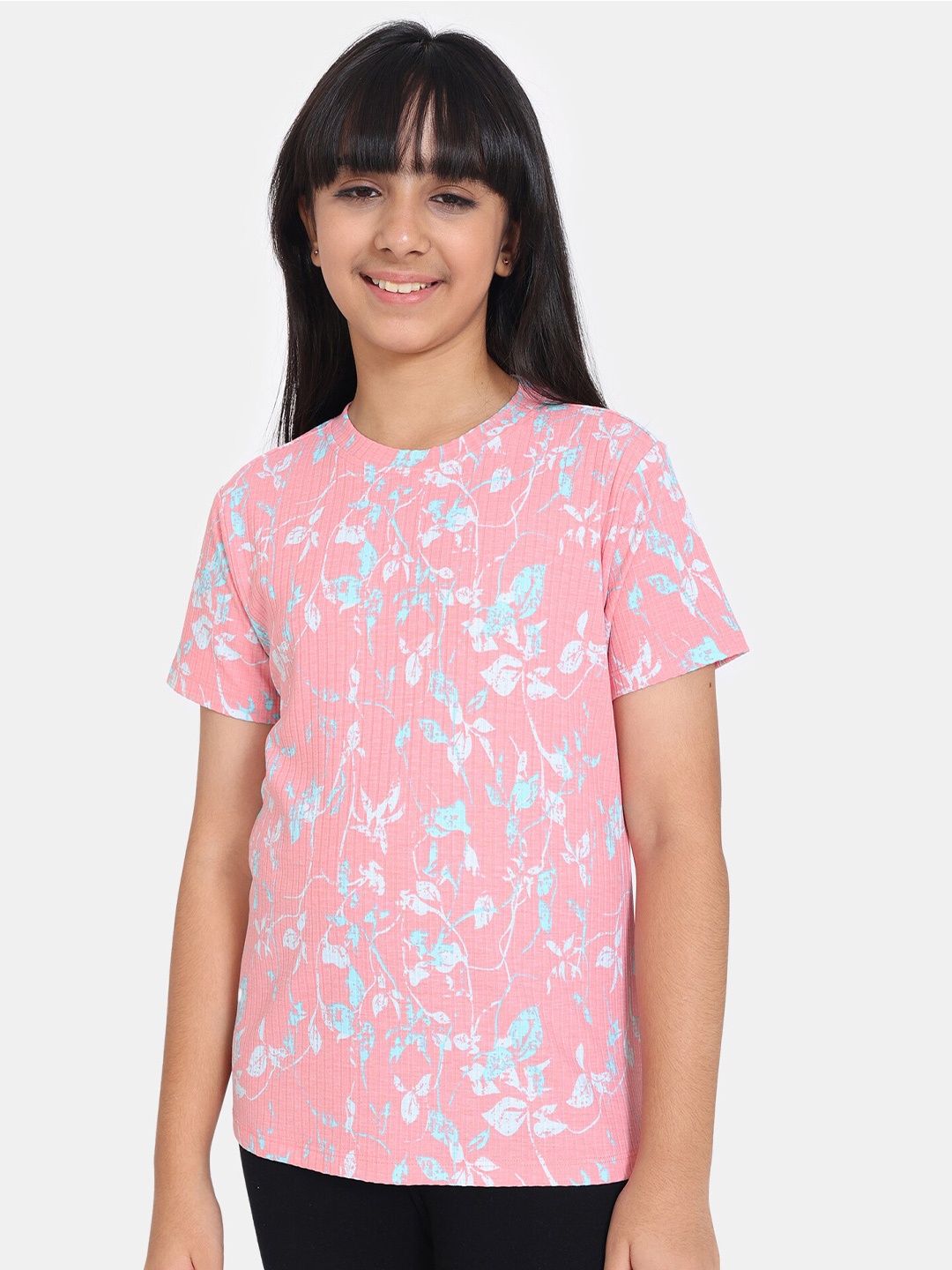 

Zivame Girls Floral Printed Top, Pink