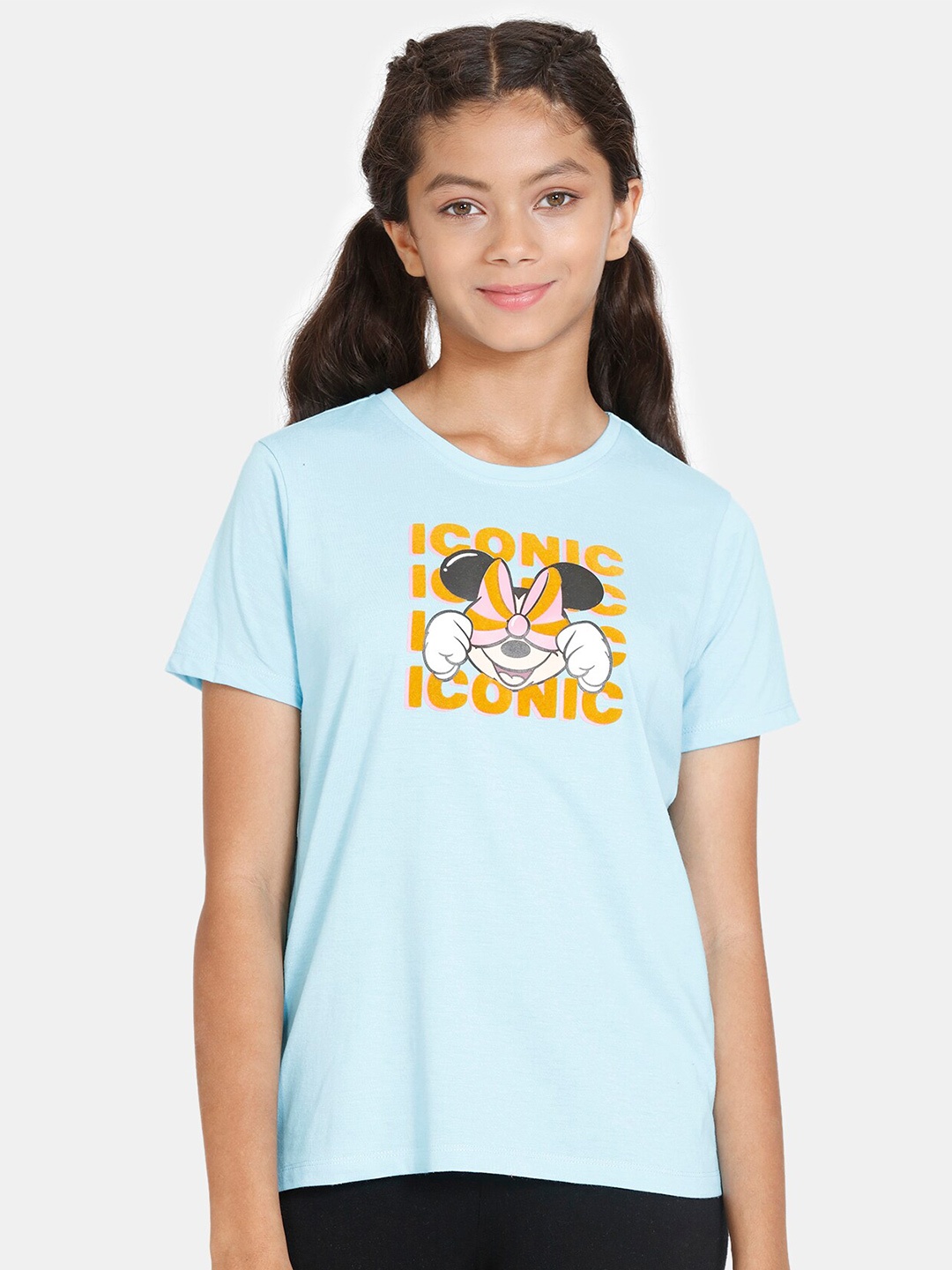 

Zivame Girls Minnie Mouse Printed Top, Blue