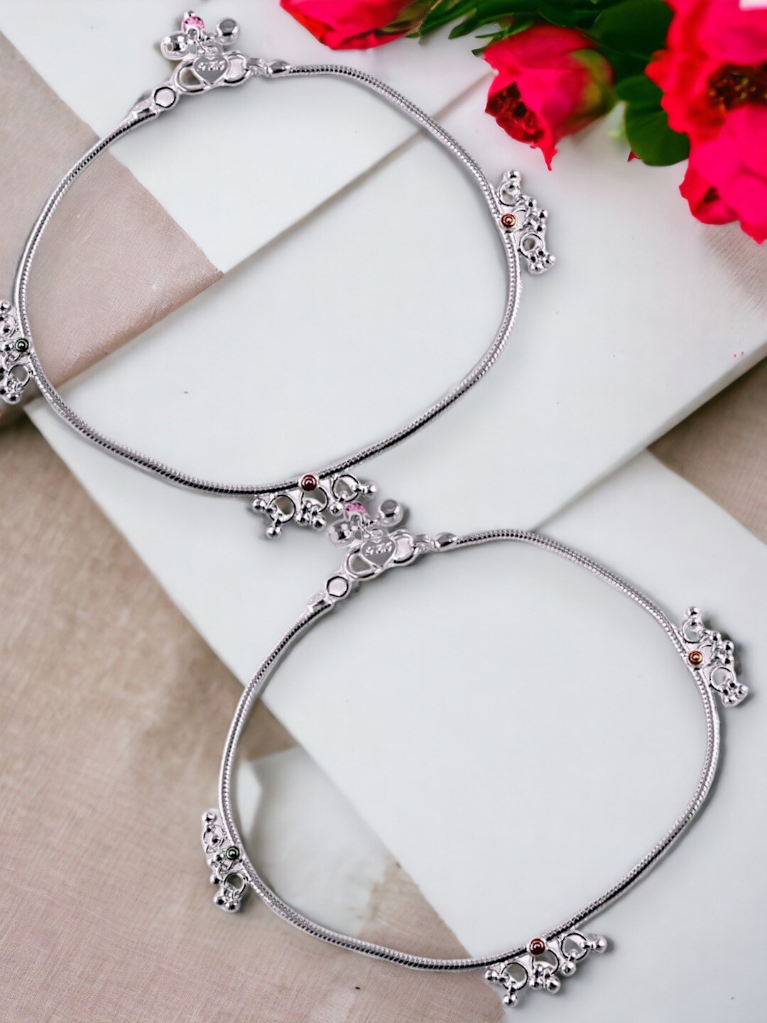 

Taraash Silver-Plated 925 Sterling Silver Anklet