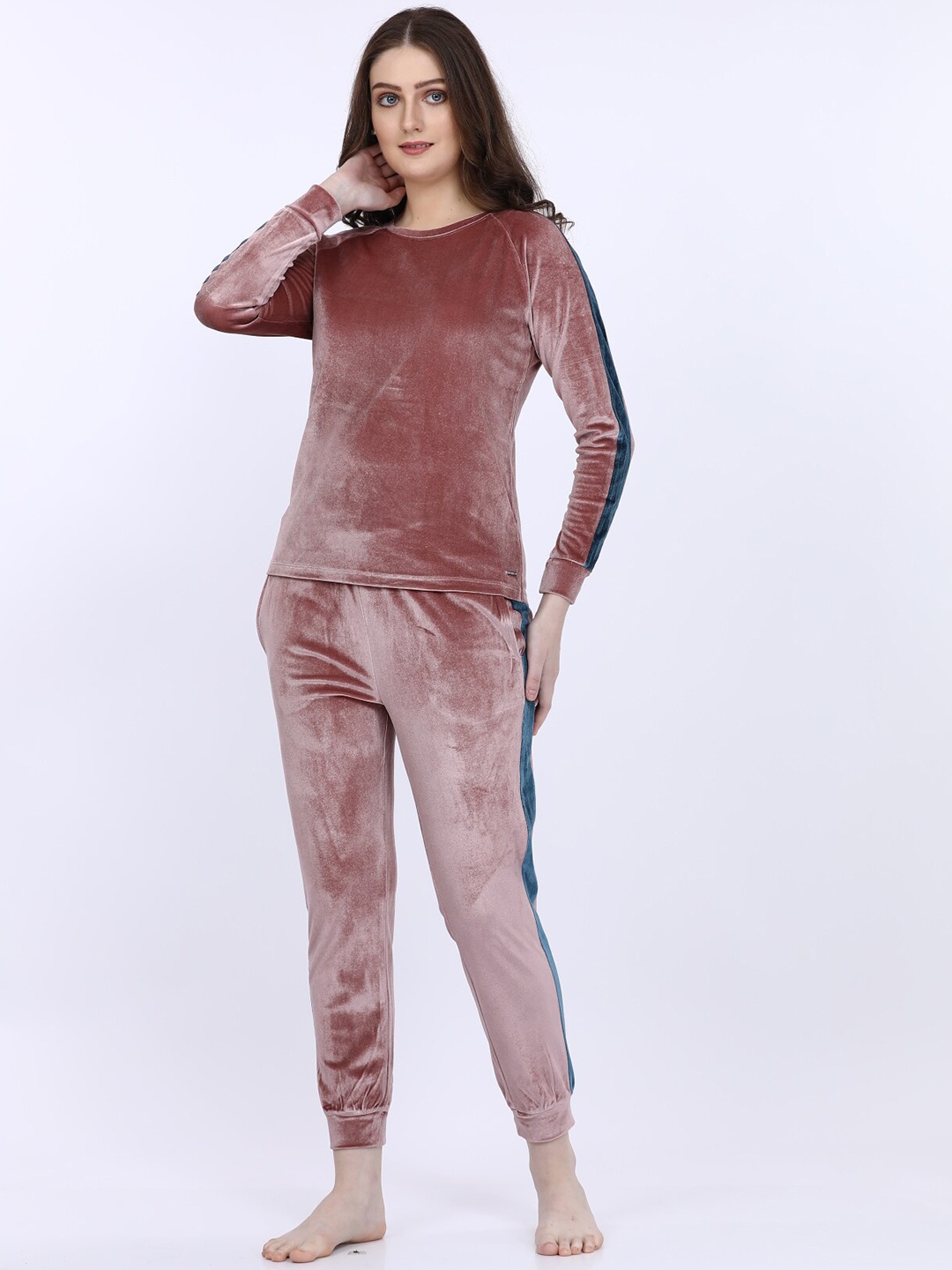 

MAYSIXTY Round Neck Night Suit, Pink