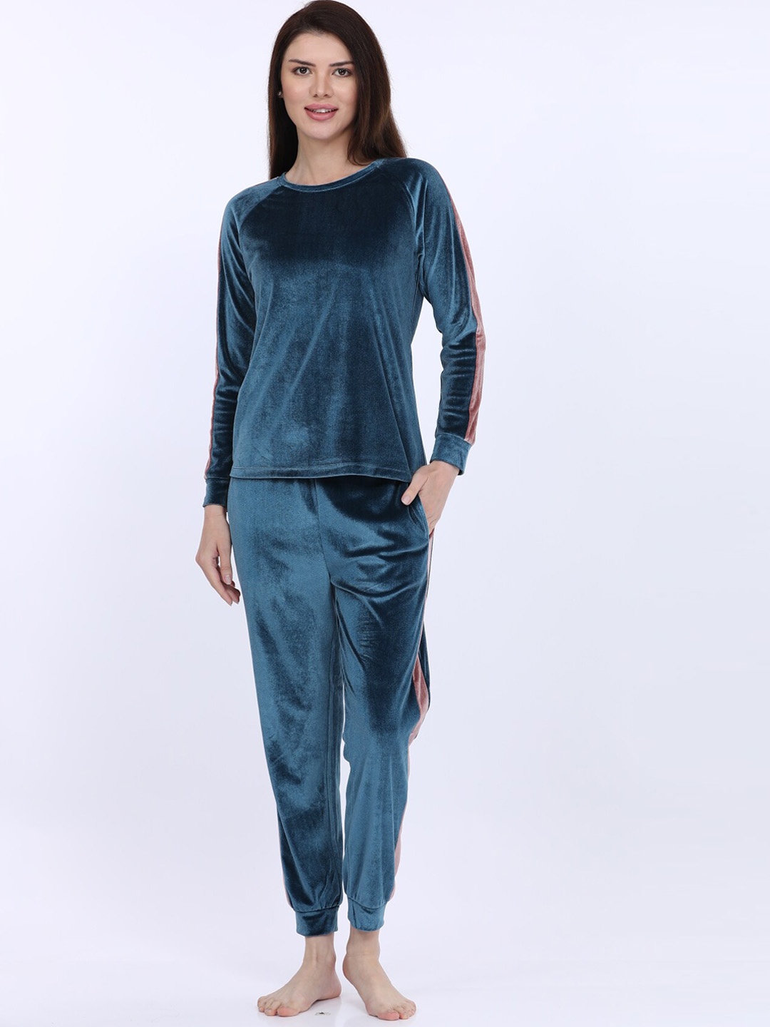 

MAYSIXTY Raglan Sleeves Night Suits, Blue