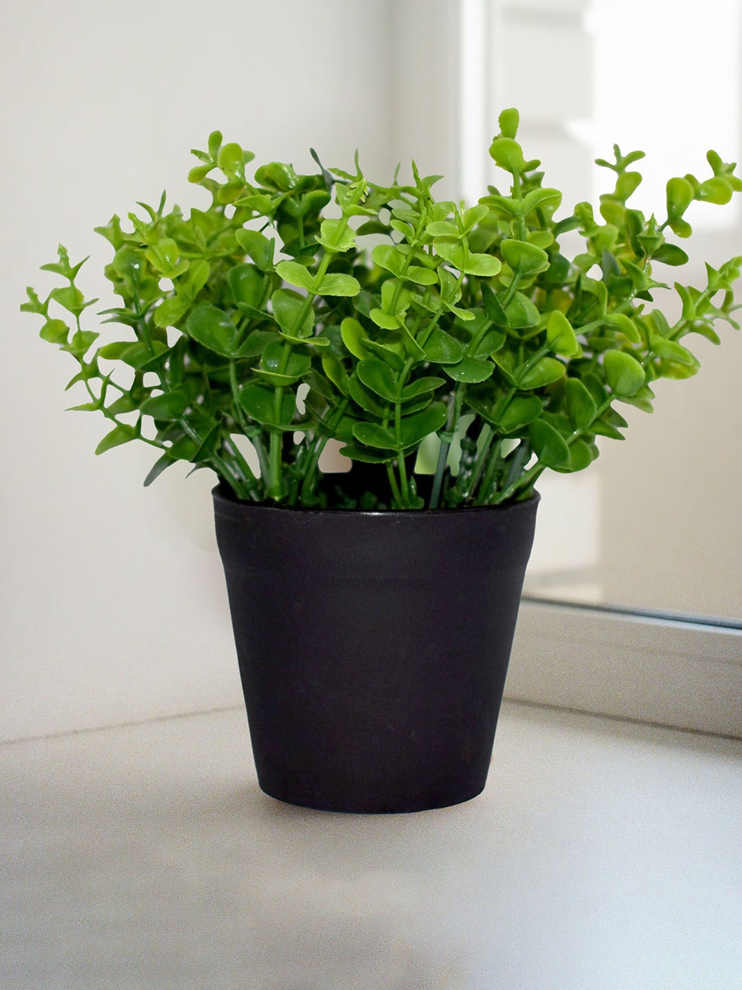 

AMFLIX Green & Black Bonsai Artifical Plant With Pot