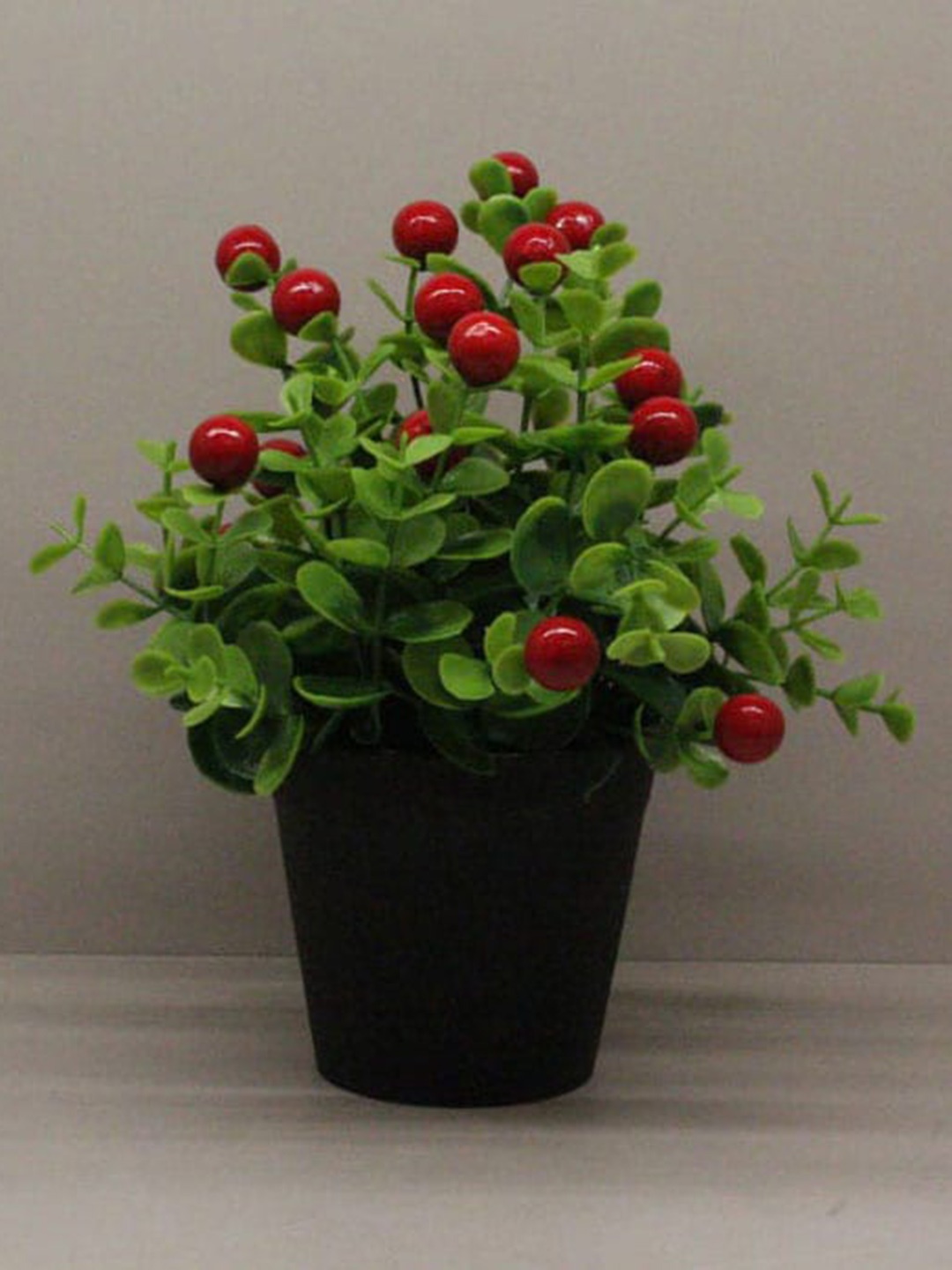 

AMFLIX Red & Green Bonsai Artifical Plant With Pot