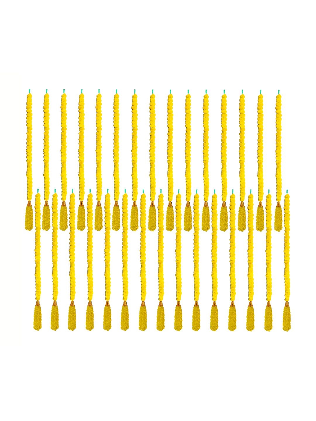 

iHandikart Yellow & Gold-Tone 30-Pcs Hanging Marigold Artificial Flower