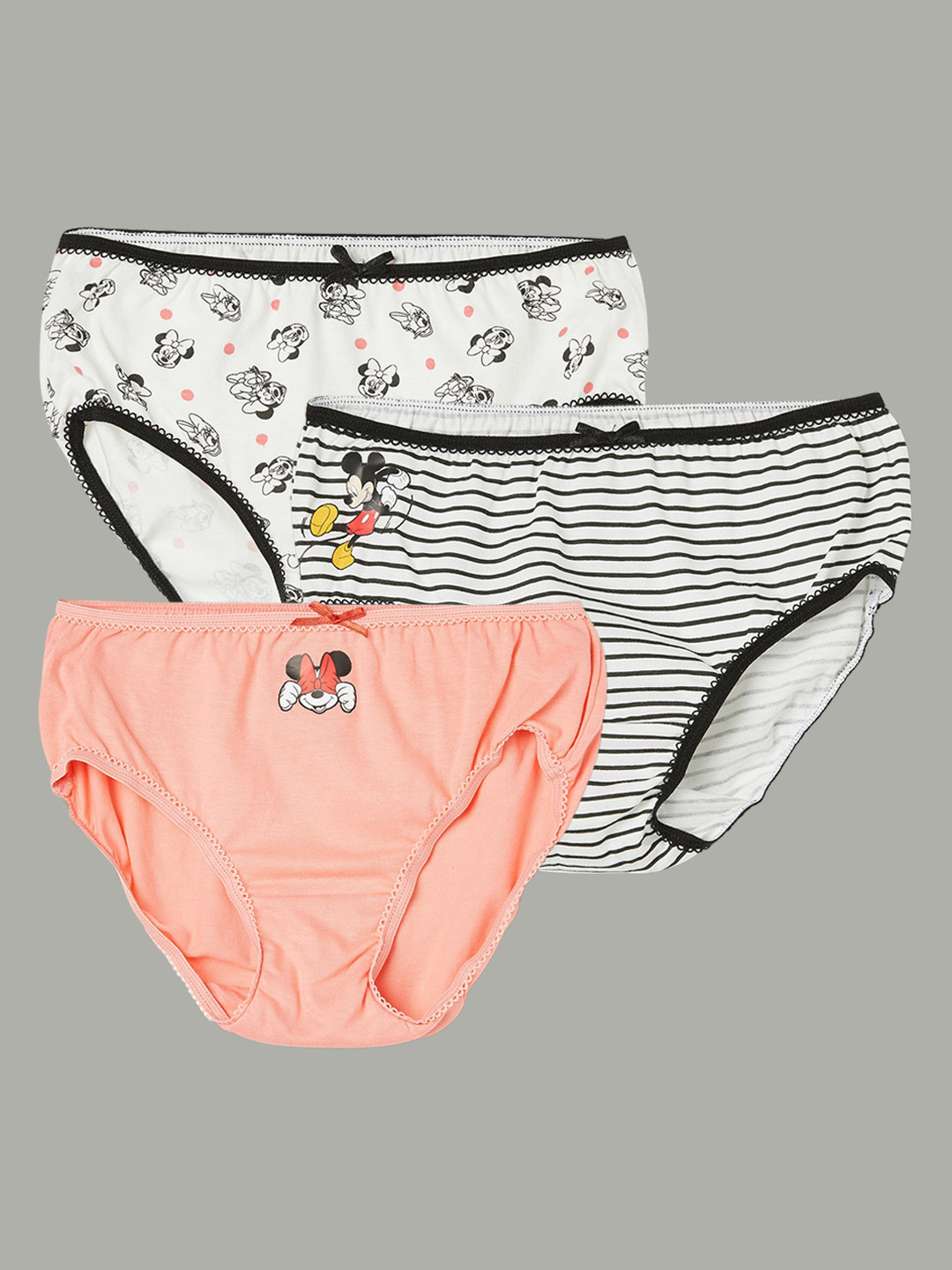 

Fame Forever by Lifestyle Girls Pack Of 3 Printed Pure Cotton Briefs, White