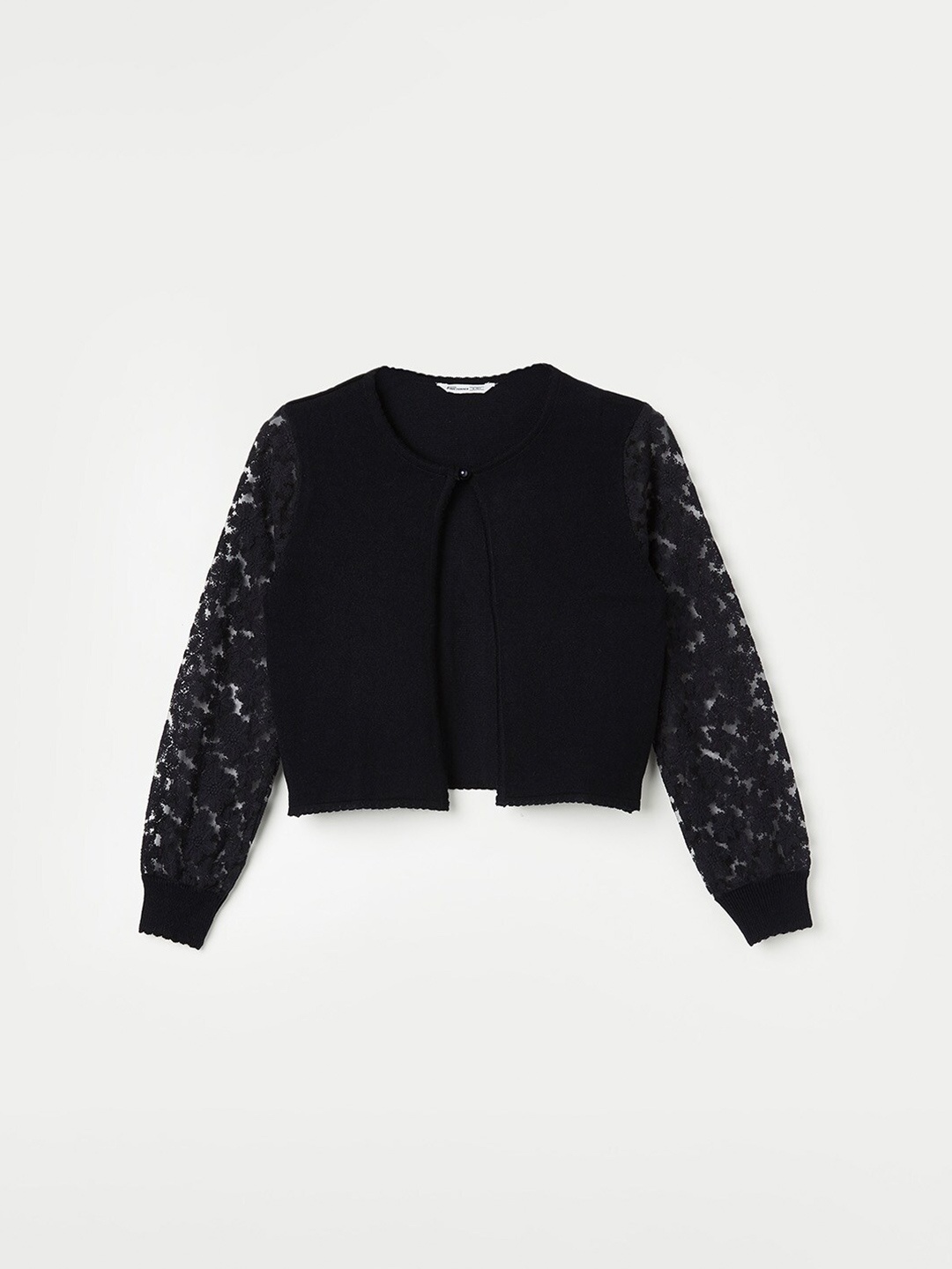 

Fame Forever by Lifestyle Girls Acrylic Front-Open Sweater, Blue