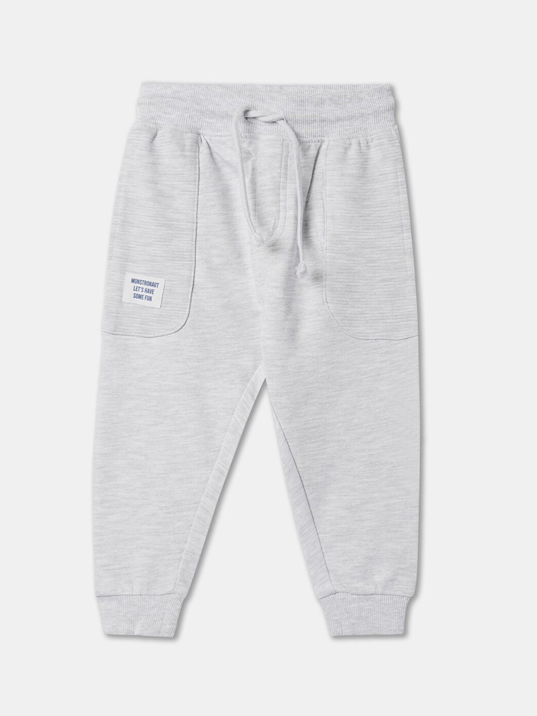 

R&B Infants Boys Cotton Relaxed-Fit Joggers, Grey