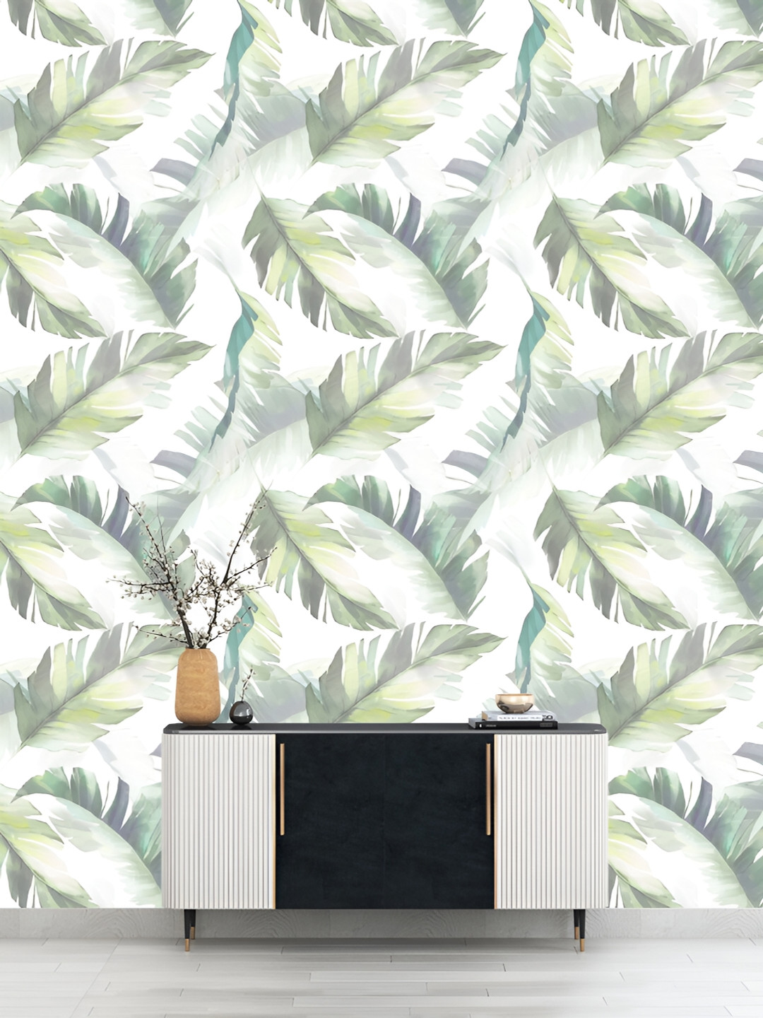 

DWELLSINDIA Green & Grey Self-Adhesive Wall Grain Textured Wallpaper