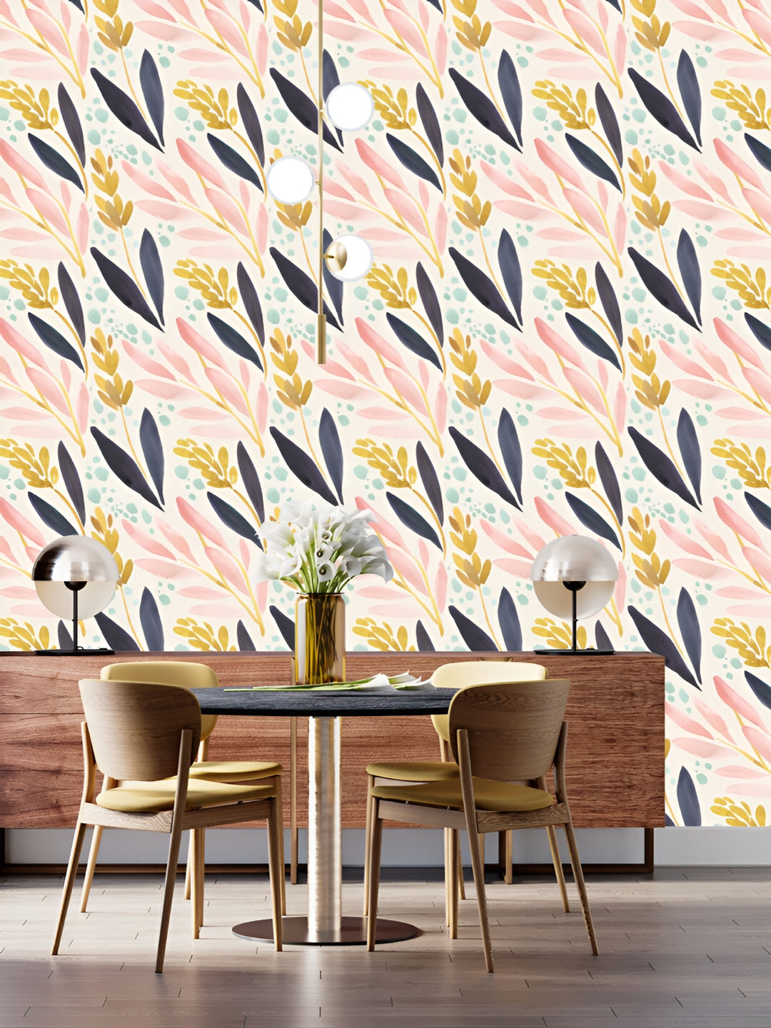 

DWELLSINDIA Pink & Yellow Self-Adhesive Wall Grain Textured Wallpaper