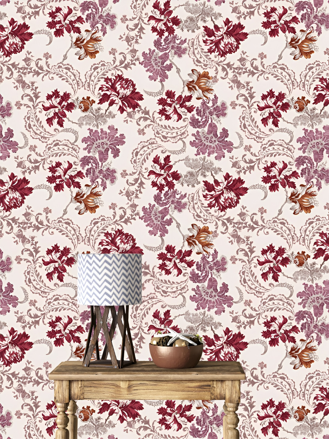 

DWELLSINDIA White & Pink Self-Adhesive Wall Grain Textured Wallpaper