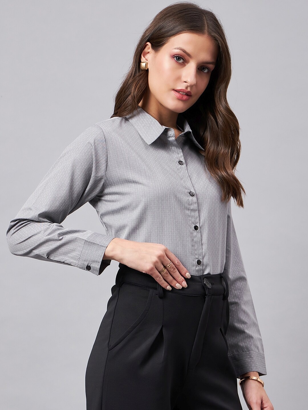 

Style Quotient Smart Opaque Formal Shirt, Grey